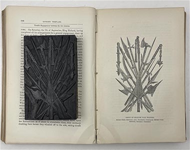 Knights Templar Weapons with original hand carved die from Robert Macoy 1873 Knights Templar Macoy Publishing